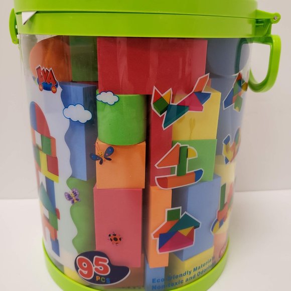 New 95pc Foam Building Blocks - Picture 3 of 13